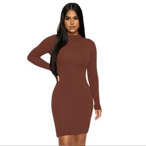 Naked Wardrobe Xs TurtleNeck bodycon dress
